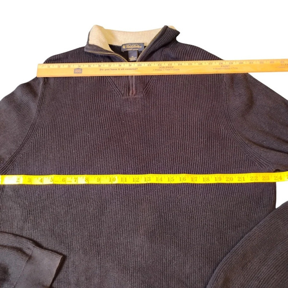 Brooks Brothers Blue Quarter Zip Sweater, Extra Large - Picture 4 of 10